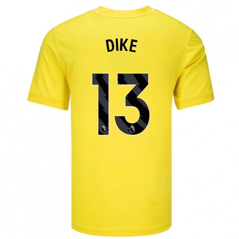 Danxen Kvinnor Michael Dike #13 Gul Svart Målvaktströja 2025/26 T-tröja