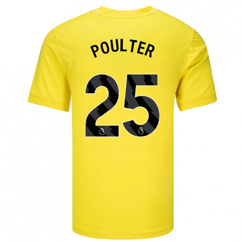 Danxen Kvinnor Hannah Poulter #25 Gul Svart Målvaktströja 2025/26 T-tröja