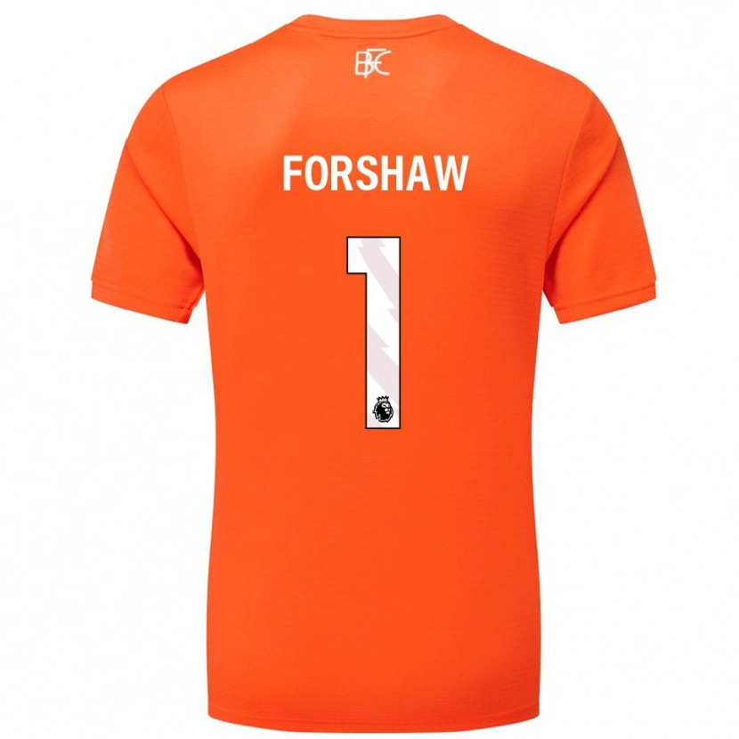 Danxen Kvinnor Lewis Forshaw #1 Orange Vit Målvaktströja 2025/26 T-tröja