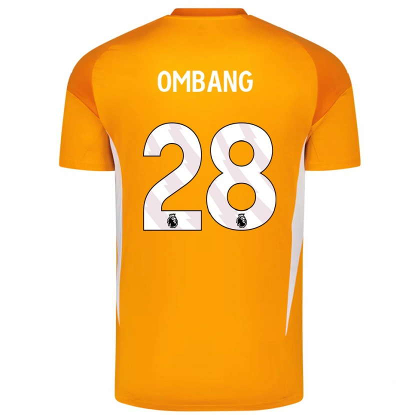 Danxen Kvinnor Darryl Ombang #28 Orange Vit Målvaktströja 2025/26 T-tröja