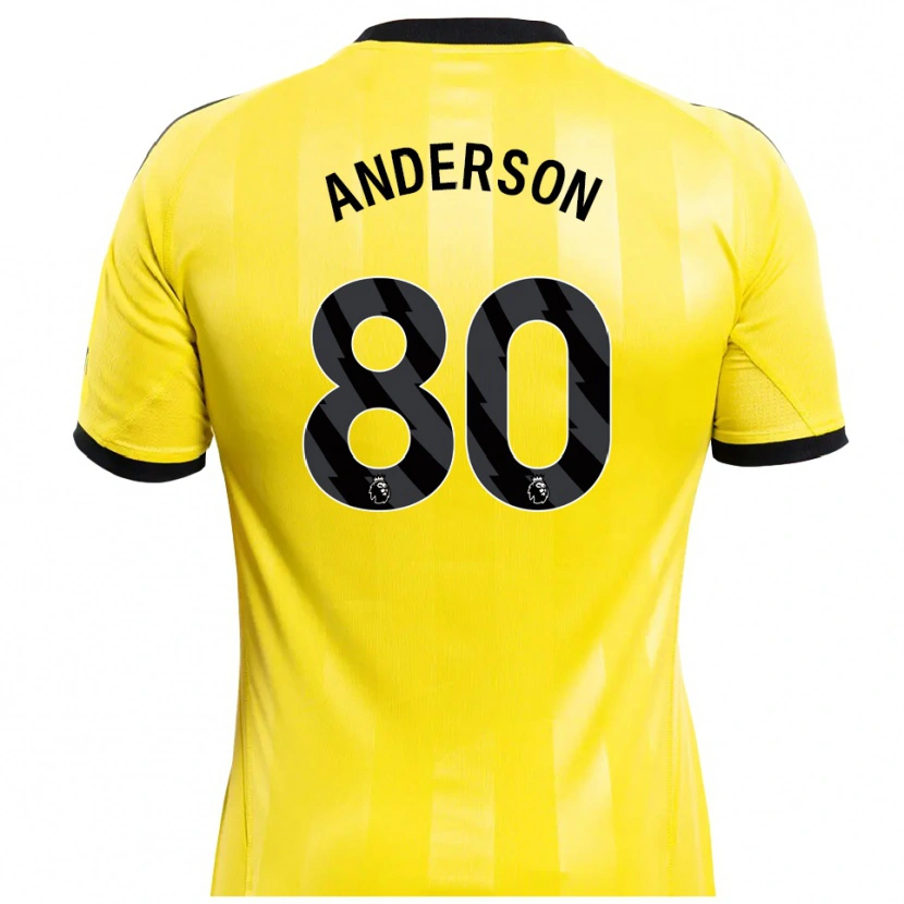 Danxen Kvinnor Will Anderson #80 Gul Svart Målvaktströja 2025/26 T-tröja