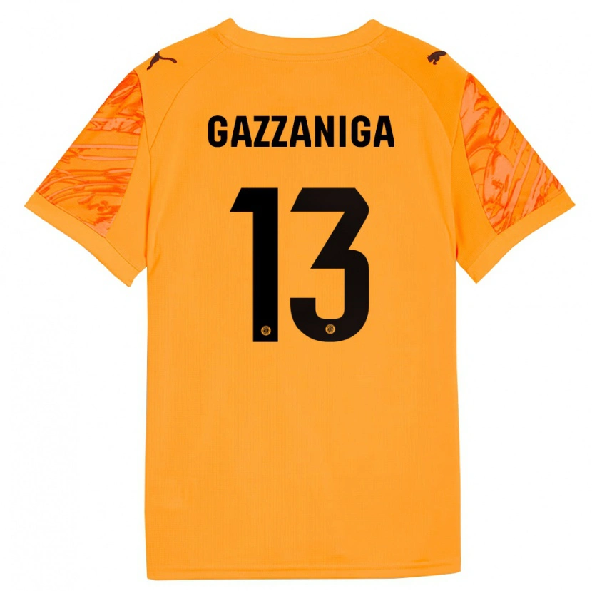 Danxen Kvinnor Paulo Gazzaniga #13 Orange Svart Målvaktströja 2025/26 T-tröja