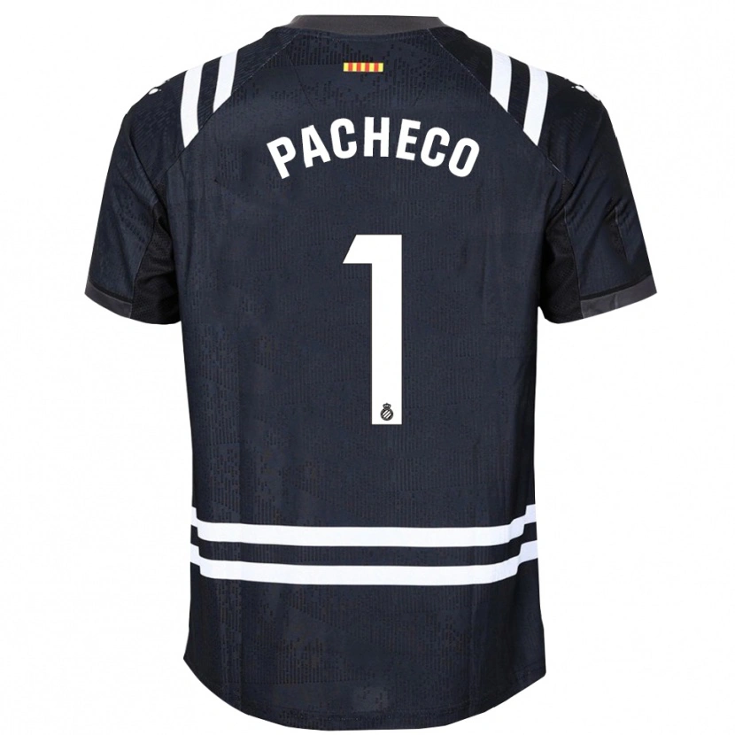 Danxen Kvinnor Álvaro Pacheco #1 Svart Vit Målvaktströja 2025/26 T-tröja