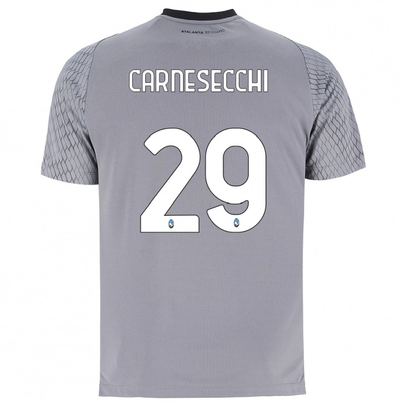 Danxen Kvinnor Marco Carnesecchi #29 Grå Blå Röd Målvaktströja 2025/26 T-tröja