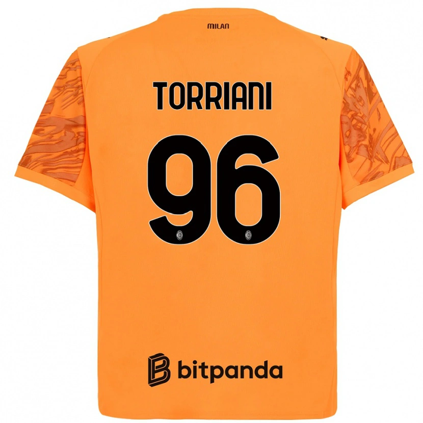 Danxen Kvinnor Lorenzo Torriani #96 Orange Gul Svart Målvaktströja 2025/26 T-tröja