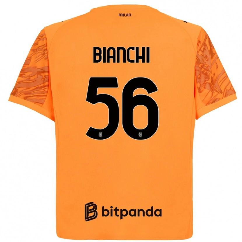 Danxen Kvinnor Alessandro Bianchi #56 Orange Gul Svart Målvaktströja 2025/26 T-tröja