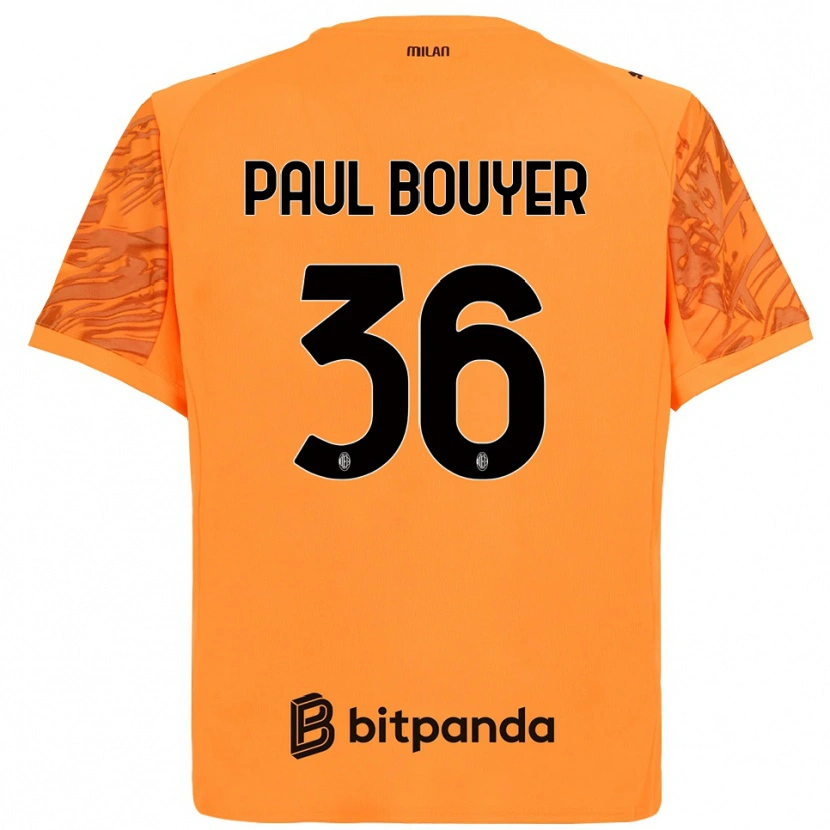 Danxen Kvinnor Léo Paul Bouyer #36 Orange Gul Svart Målvaktströja 2025/26 T-tröja