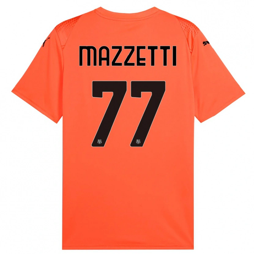 Danxen Kvinnor Riccardo Mazzetti #77 Orange Svart Målvaktströja 2025/26 T-tröja