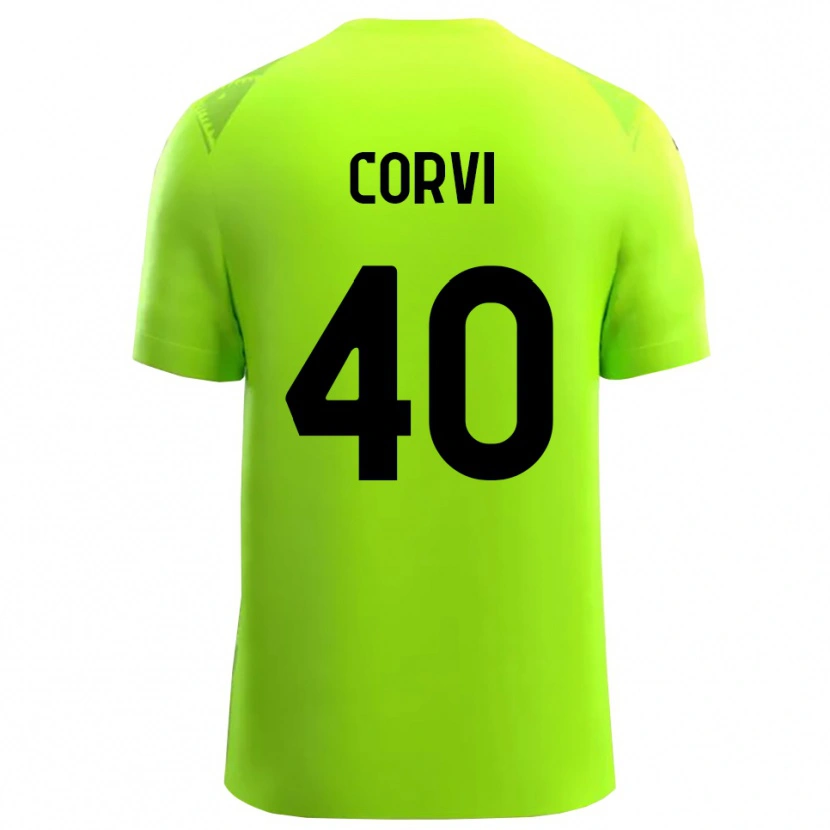 Danxen Kvinnor Edoardo Corvi #40 Gräsmatta Grön Svart Målvaktströja 2025/26 T-tröja