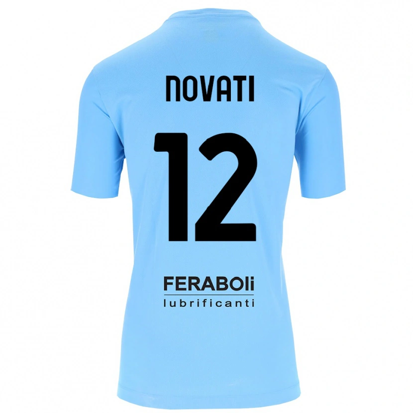 Danxen Kvinnor Lorenzo Novati #12 Himmel Blå Svart Målvaktströja 2025/26 T-tröja