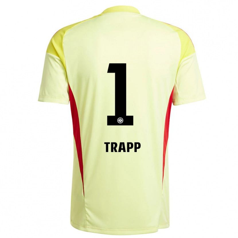 Danxen Kvinnor Kevin Trapp #1 Ljus Gul Svart Målvaktströja 2025/26 T-tröja