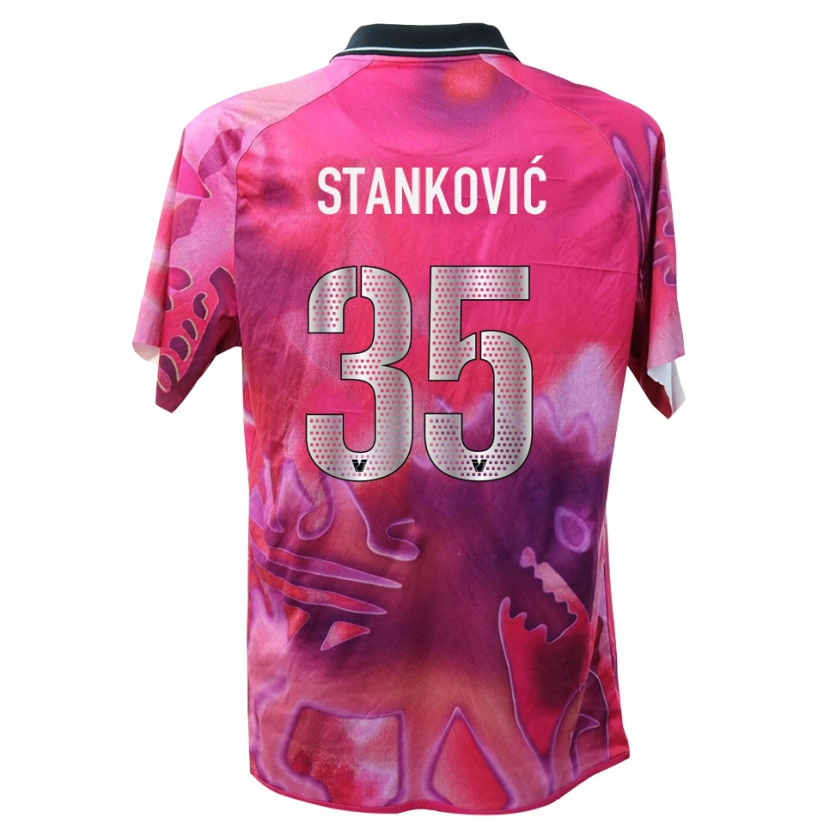 Danxen Kvinnor Filip Stanković #35 Djup Rosa Målvaktströja 2025/26 T-tröja