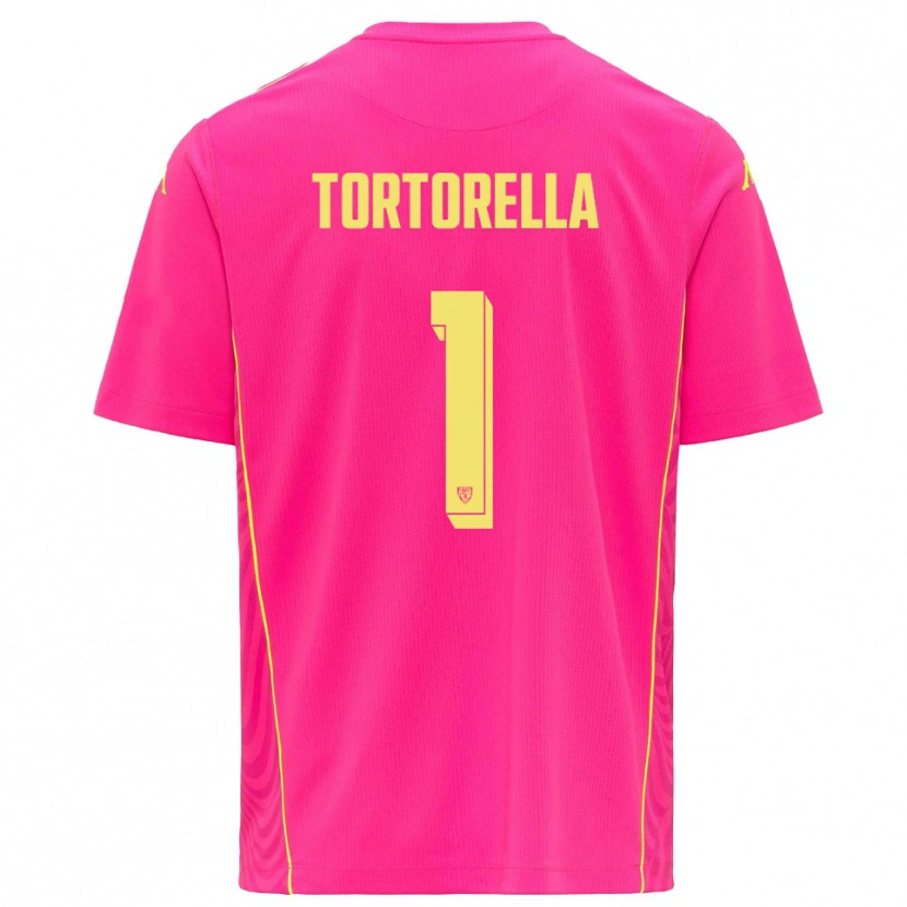 Danxen Kvinnor Diego Tortorella #1 Djup Rosa Gul Målvaktströja 2025/26 T-tröja