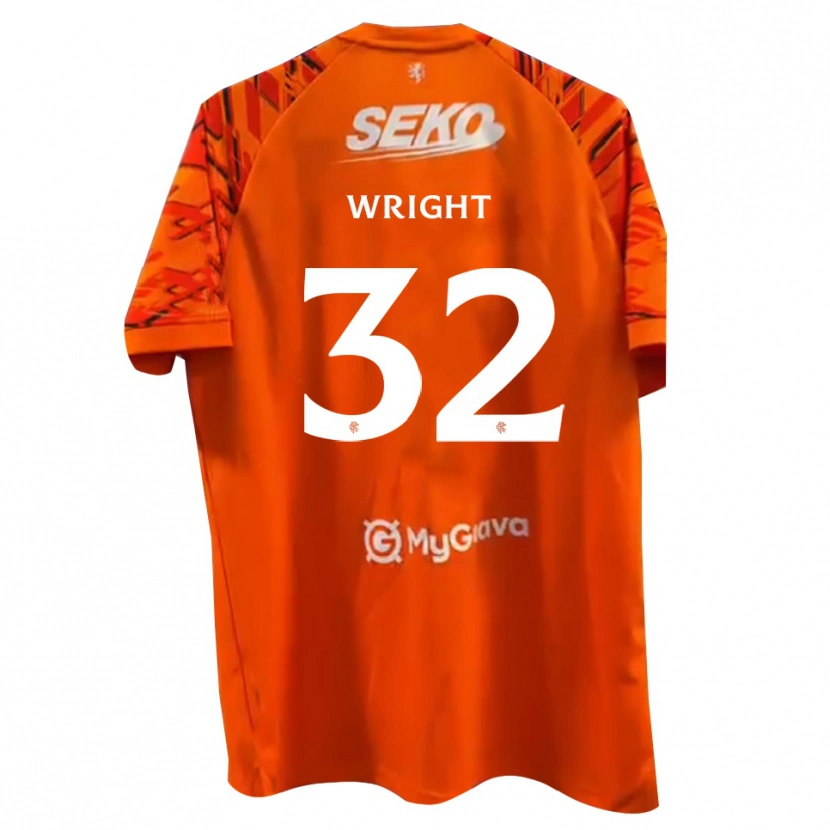 Danxen Kvinnor Kieran Wright #32 Orange Vit Målvaktströja 2025/26 T-tröja