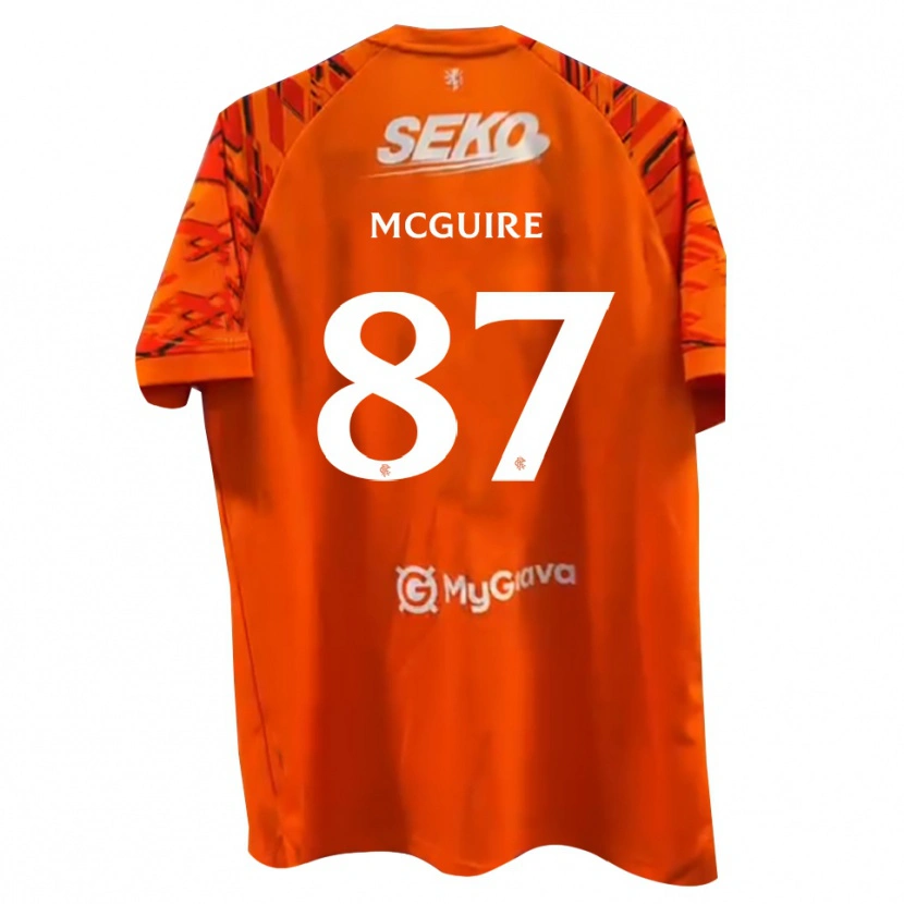 Danxen Kvinnor Rydnn McGuire #87 Orange Vit Målvaktströja 2025/26 T-tröja