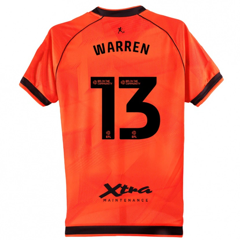 Danxen Kvinnor Charlie Warren #13 Orange Svart Målvaktströja 2025/26 T-tröja