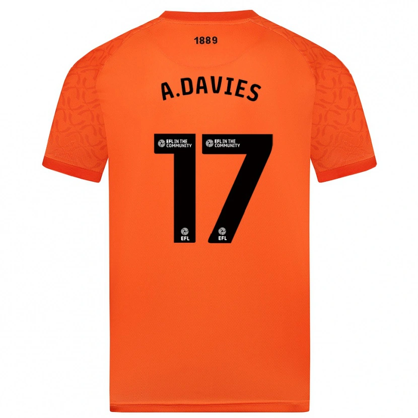 Danxen Kvinnor Adam Davies #17 Orange Svart Målvaktströja 2025/26 T-tröja