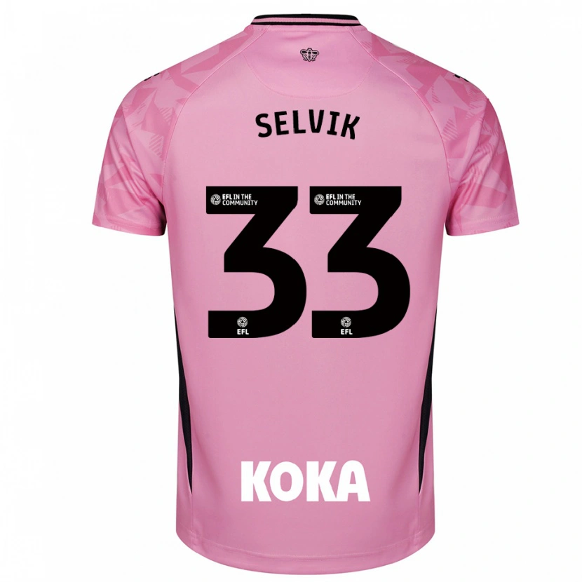 Danxen Kvinnor Egil Selvik #33 Ljus Rosa Svart Målvaktströja 2025/26 T-tröja