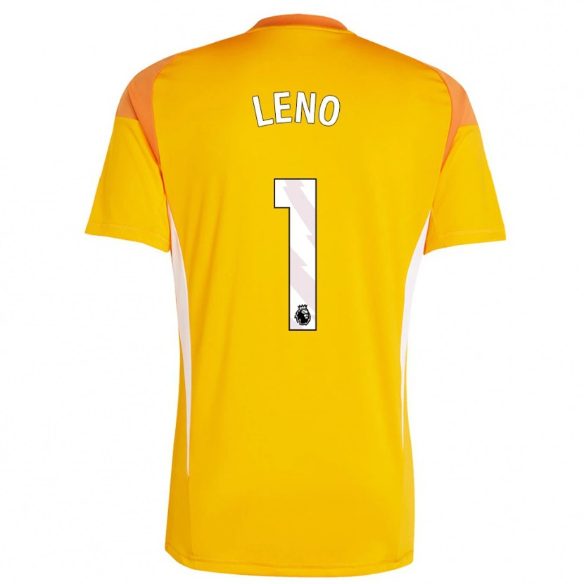 Danxen Kvinnor Bernd Leno #1 Orange Vit Målvaktströja 2025/26 T-tröja