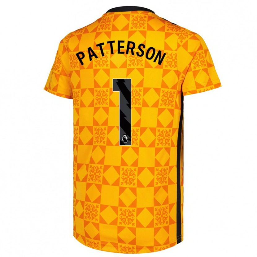Danxen Kvinnor Anthony Patterson #1 Gul Svart Målvaktströja 2025/26 T-tröja