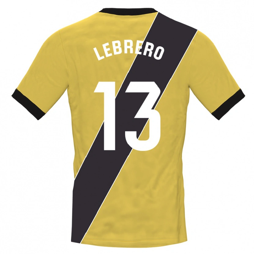 Danxen Kvinnor Lucia Lebrero Rodríguez #13 Gul Svart Målvaktströja 2025/26 T-tröja