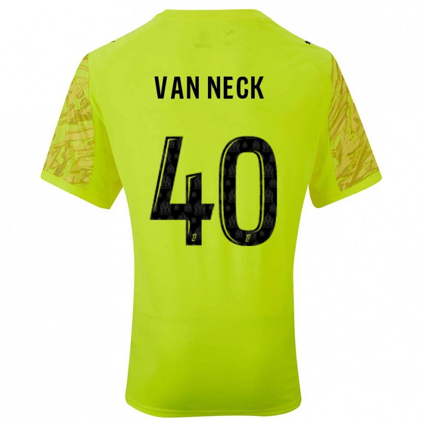 Danxen Kvinnor Jelle Van Neck #40 Fluorescerande Grön Svart Målvaktströja 2025/26 T-tröja