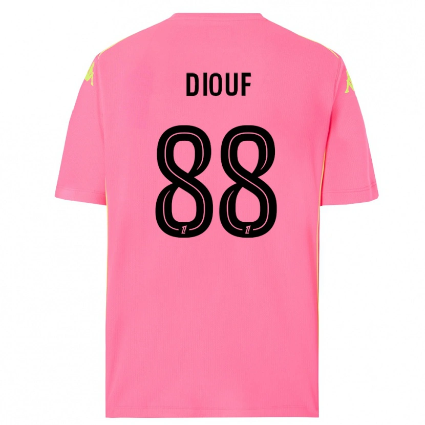 Danxen Kvinnor Yehvann Diouf #88 Hot Pink Svart Målvaktströja 2025/26 T-tröja