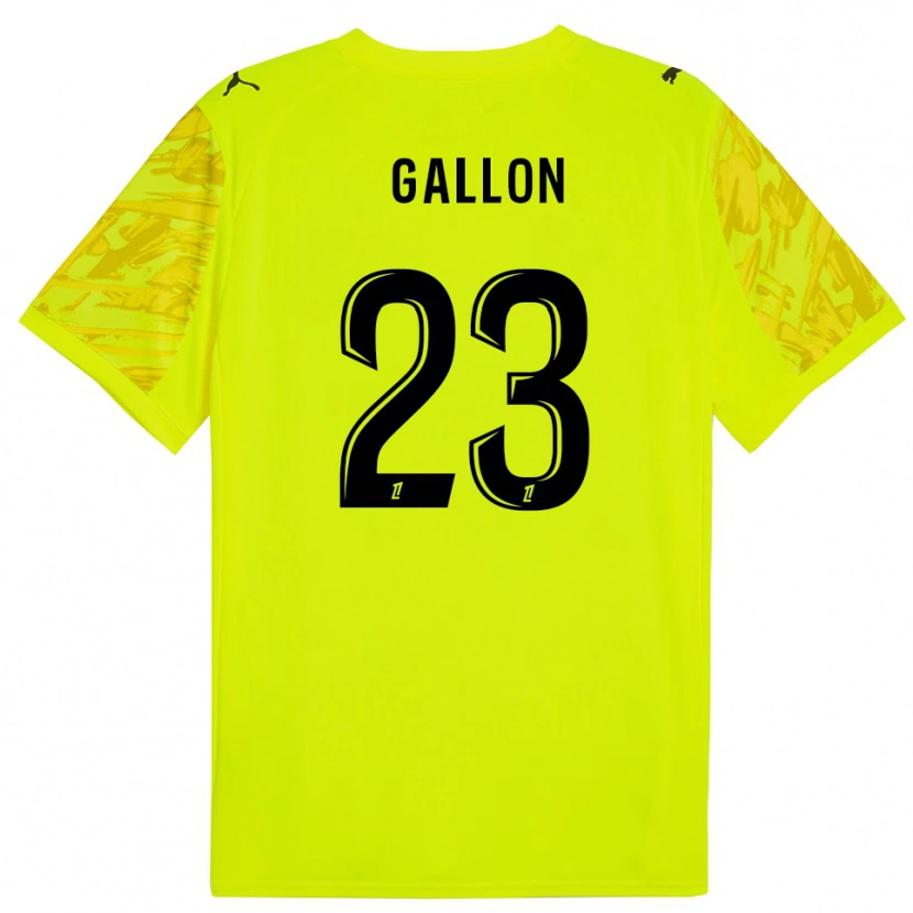 Danxen Kvinnor Gauthier Gallon #23 Fluorescerande Grön Gul Målvaktströja 2025/26 T-tröja