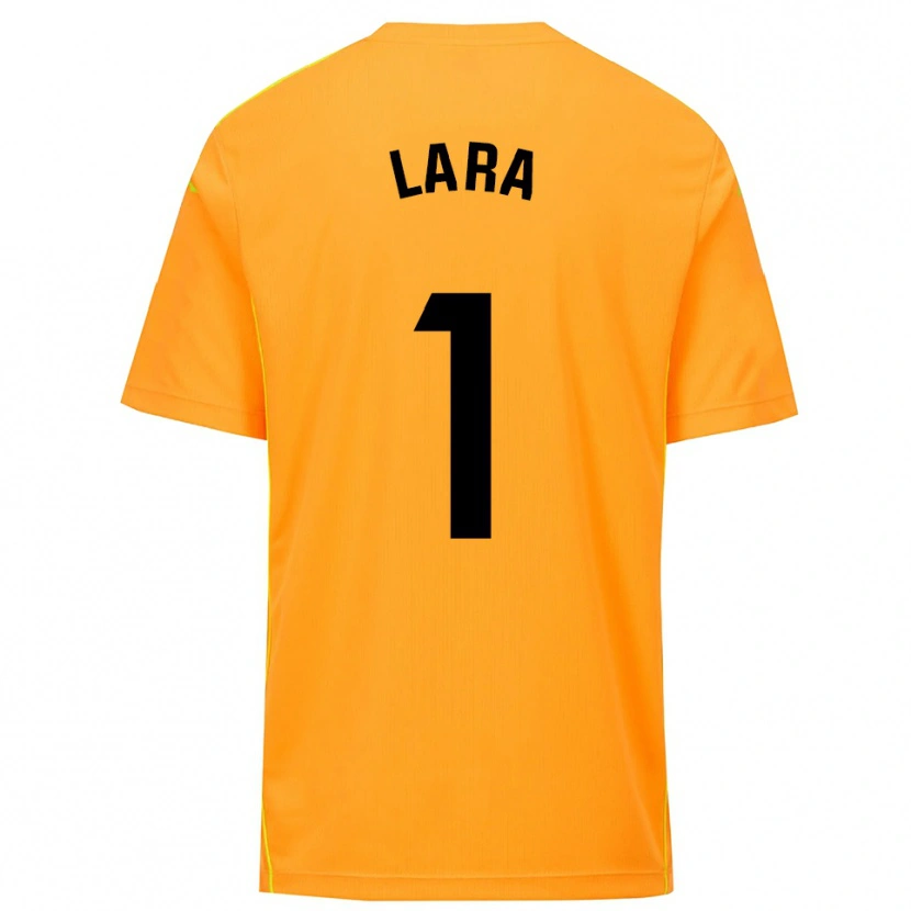 Danxen Kvinnor Lara Lara De Las Heras Coello #1 Orange Svart Målvaktströja 2025/26 T-tröja