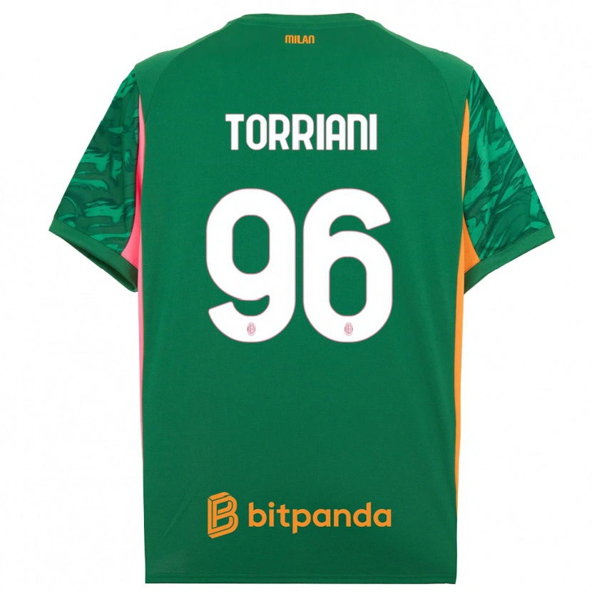 Danxen Kvinnor Lorenzo Torriani #96 Grön Orange Rosa Målvaktströja 2025/26 T-tröja