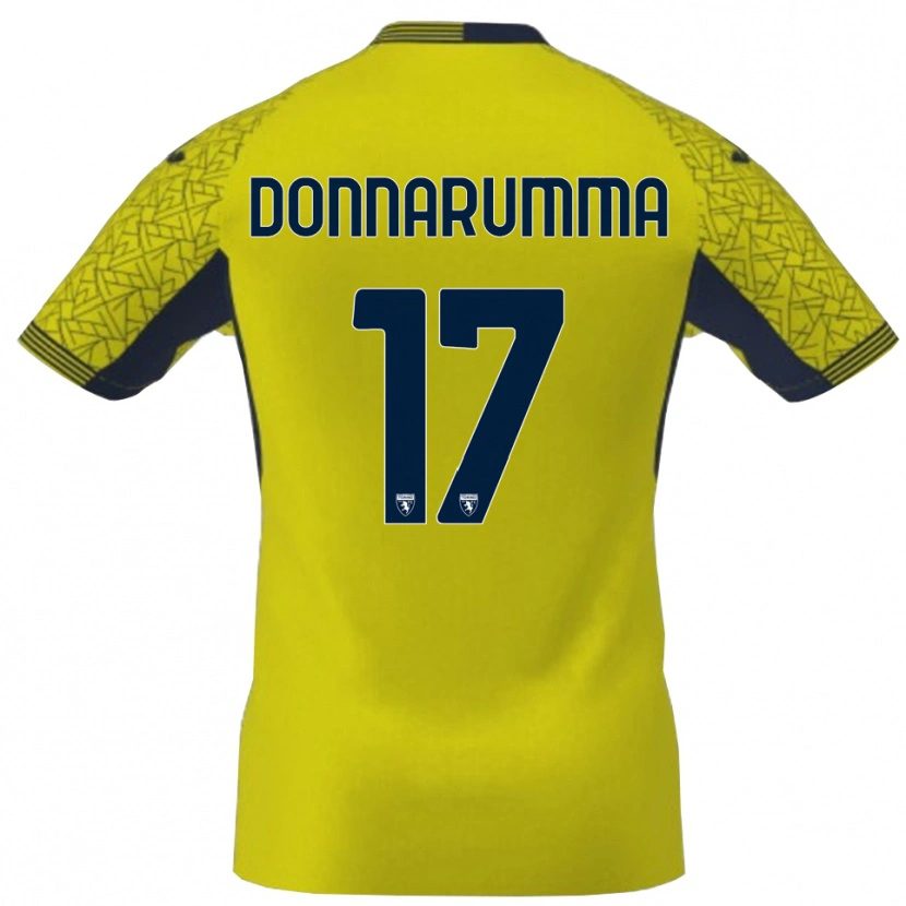 Danxen Kvinnor Antonio Donnarumma #17 Gul Svart Målvaktströja 2025/26 T-tröja