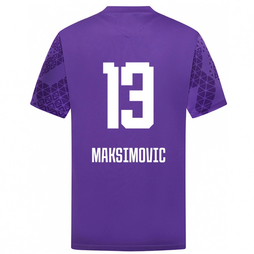 Danxen Kvinnor Filip Maksimovic #13 Indigo Vit Målvaktströja 2025/26 T-tröja