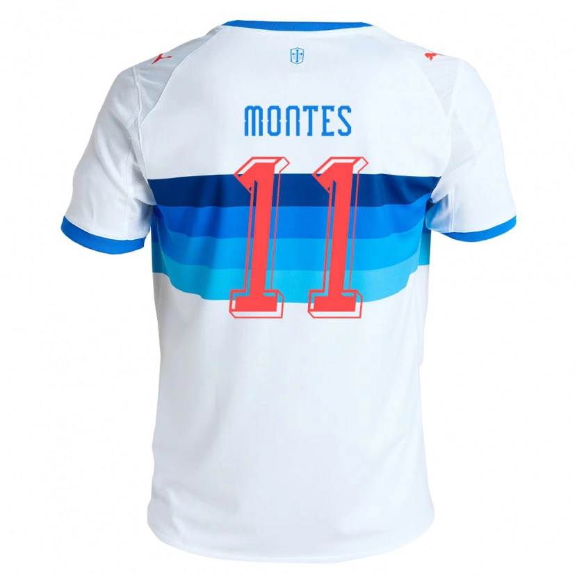 Danxen Barn Clemente Montes #11 Vit Himmelsblå Hemmatröja Matchtröjor 2026/27 Tröjor T-Tröja