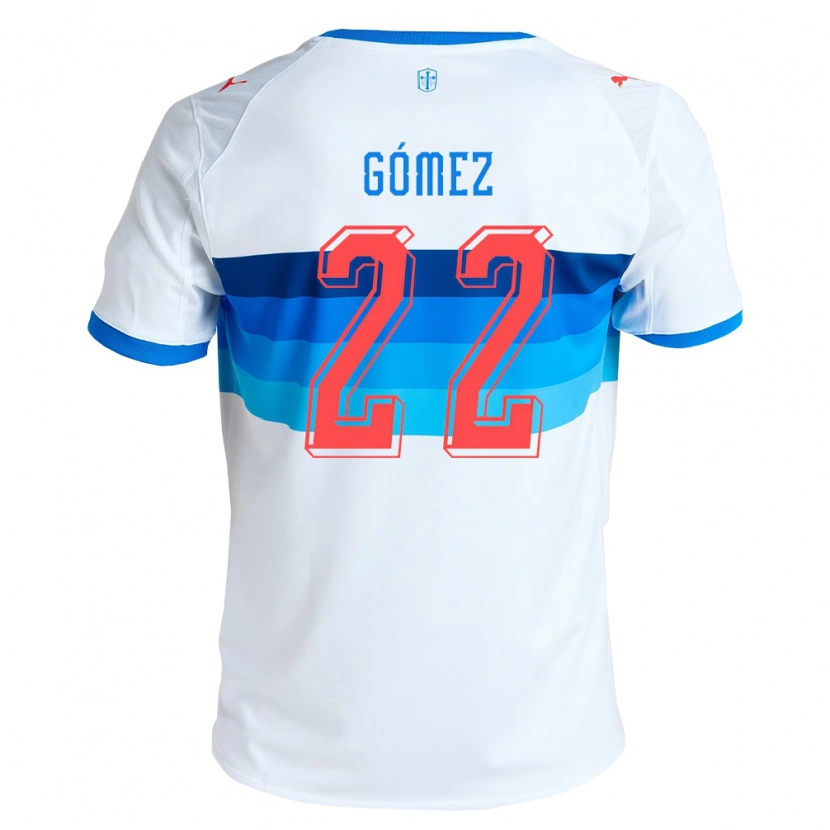 Danxen Barn Martin Gómez #22 Vit Himmelsblå Hemmatröja Matchtröjor 2026/27 Tröjor T-Tröja