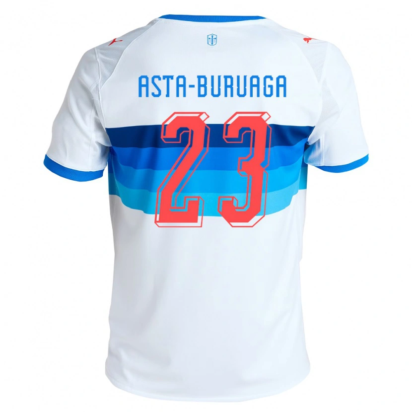 Danxen Barn Tomás Asta-Buruaga #23 Vit Himmelsblå Hemmatröja Matchtröjor 2026/27 Tröjor T-Tröja