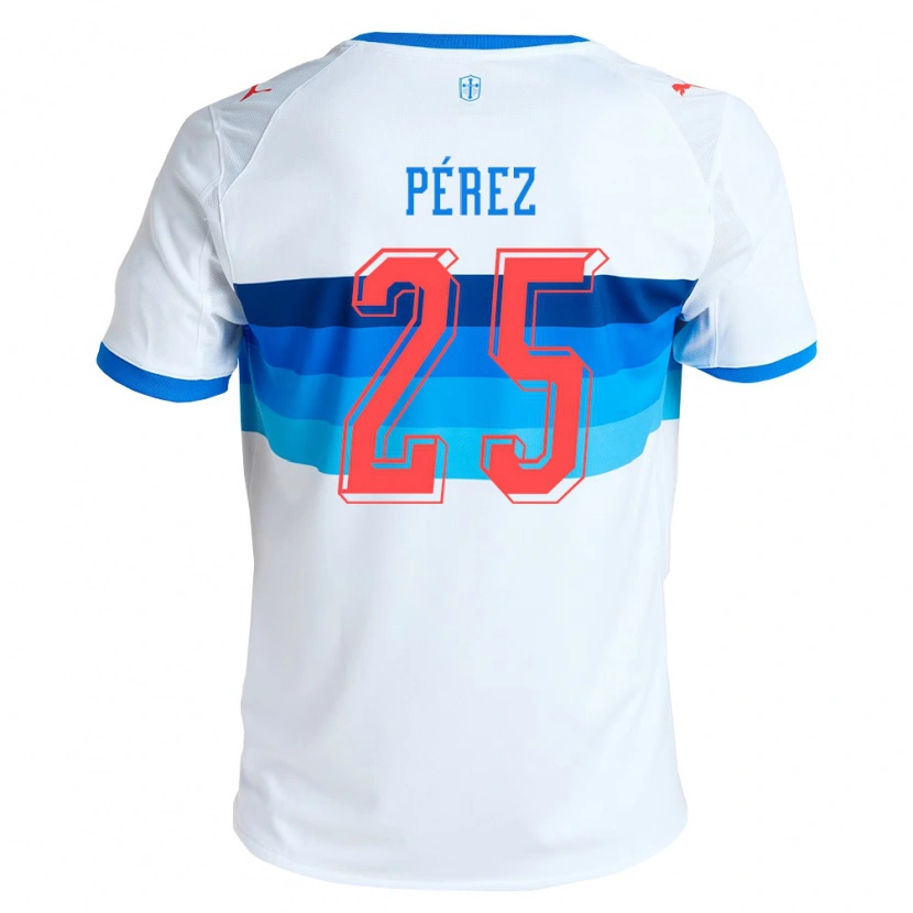 Danxen Barn Sebastián Pérez #25 Vit Himmelsblå Hemmatröja Matchtröjor 2026/27 Tröjor T-Tröja