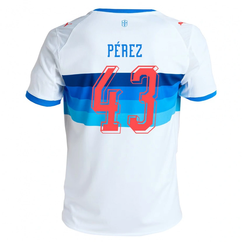 Danxen Barn Amaro Pérez #43 Vit Himmelsblå Hemmatröja Matchtröjor 2026/27 Tröjor T-Tröja