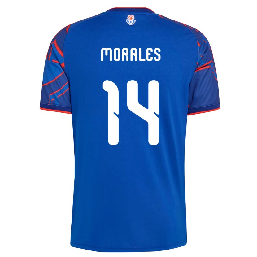 Danxen Barn Marcelo Morales #14 Kungligt Blå Röd Hemmatröja Matchtröjor 2026/27 Tröjor T-Tröja