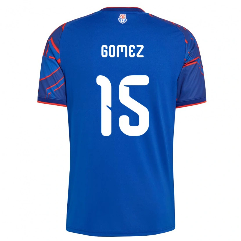 Danxen Barn Juan Pablo Gómez #15 Kungligt Blå Röd Hemmatröja Matchtröjor 2026/27 Tröjor T-Tröja