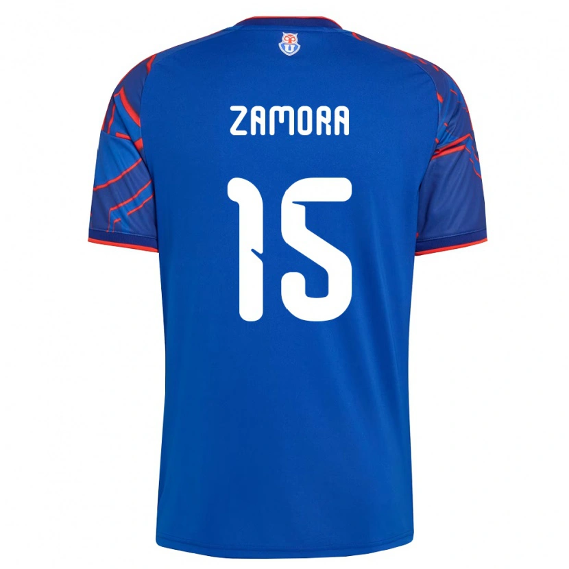 Danxen Barn Daniela Zamora #15 Kungligt Blå Röd Hemmatröja Matchtröjor 2026/27 Tröjor T-Tröja