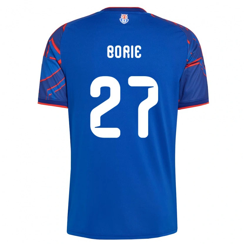 Danxen Barn Emilie Borie #27 Kungligt Blå Röd Hemmatröja Matchtröjor 2026/27 Tröjor T-Tröja