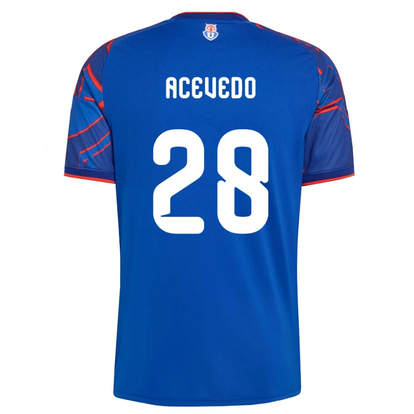 Danxen Barn Florencia Acevedo #28 Kungligt Blå Röd Hemmatröja Matchtröjor 2026/27 Tröjor T-Tröja