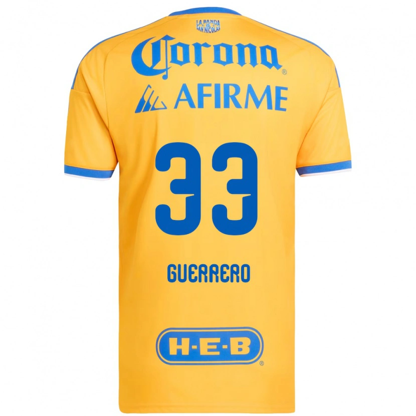 Danxen Barn Rafael Guerrero #33 Gul Blå Hemmatröja Matchtröjor 2026/27 Tröjor T-Tröja
