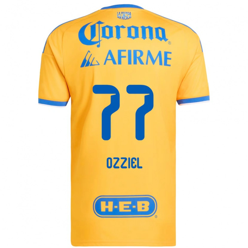 Danxen Barn Ozziel Herrera #77 Gul Blå Hemmatröja Matchtröjor 2026/27 Tröjor T-Tröja