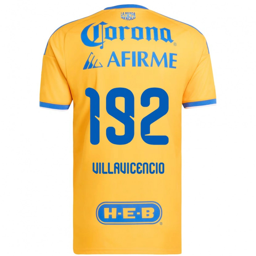 Danxen Barn Edgar Villavicencio #192 Gul Blå Hemmatröja Matchtröjor 2026/27 Tröjor T-Tröja