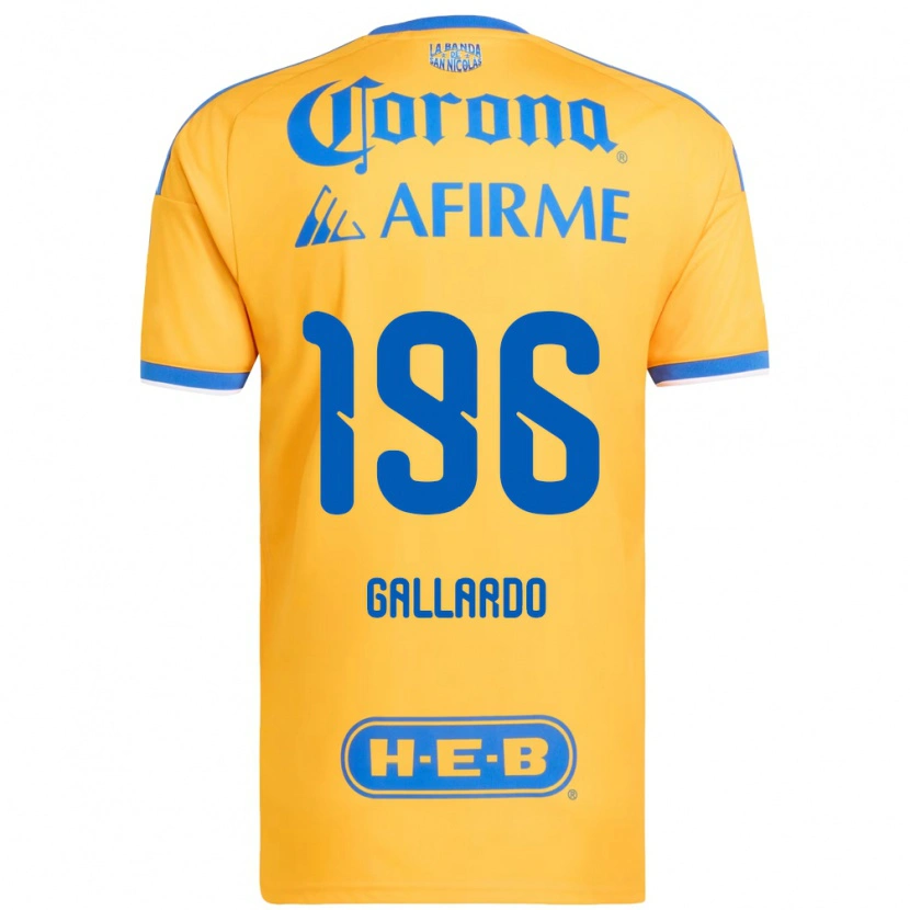 Danxen Barn Gael Gallardo #196 Gul Blå Hemmatröja Matchtröjor 2026/27 Tröjor T-Tröja