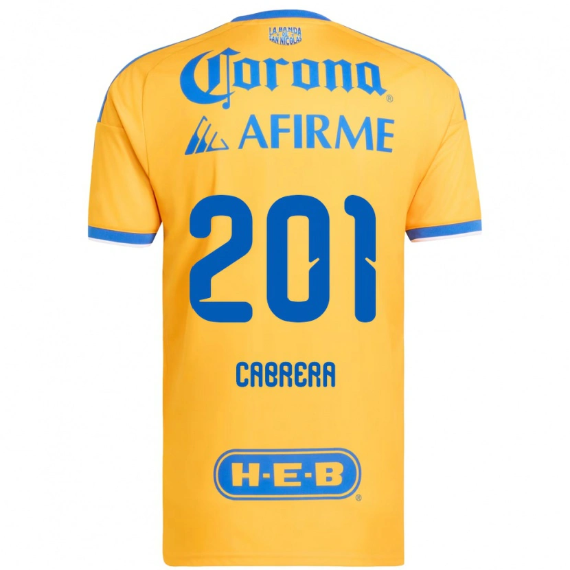 Danxen Barn Jorge Cabrera #201 Gul Blå Hemmatröja Matchtröjor 2026/27 Tröjor T-Tröja