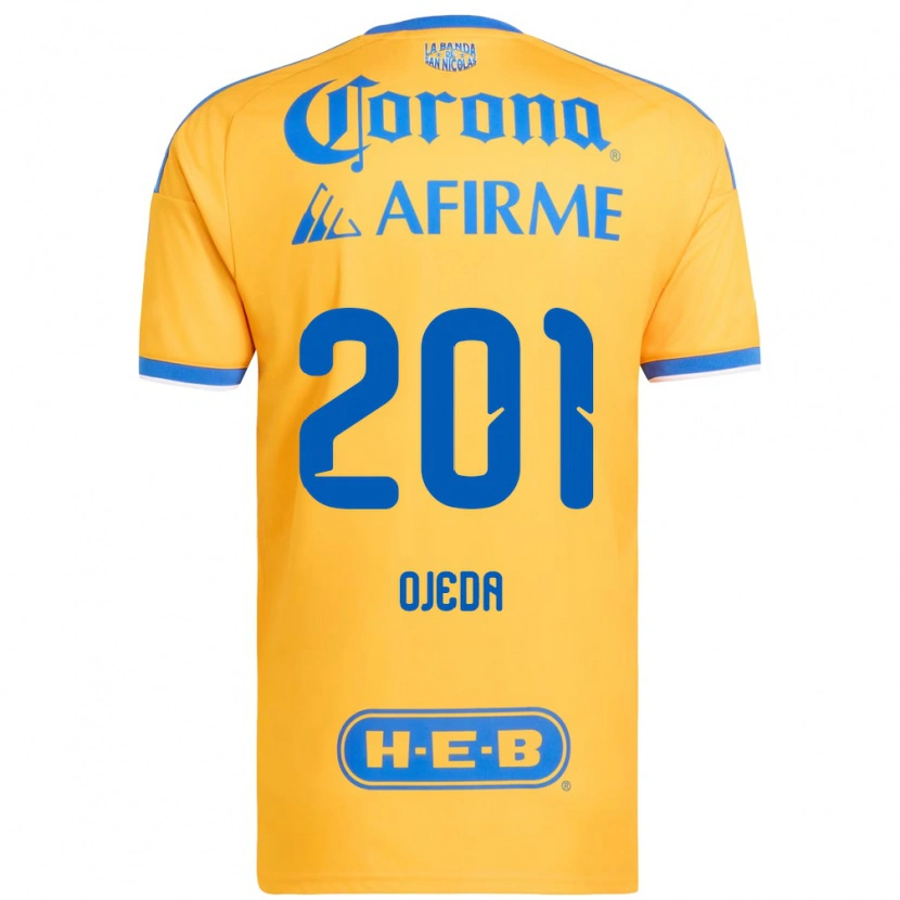 Danxen Barn Diego Ojeda #201 Gul Blå Hemmatröja Matchtröjor 2026/27 Tröjor T-Tröja