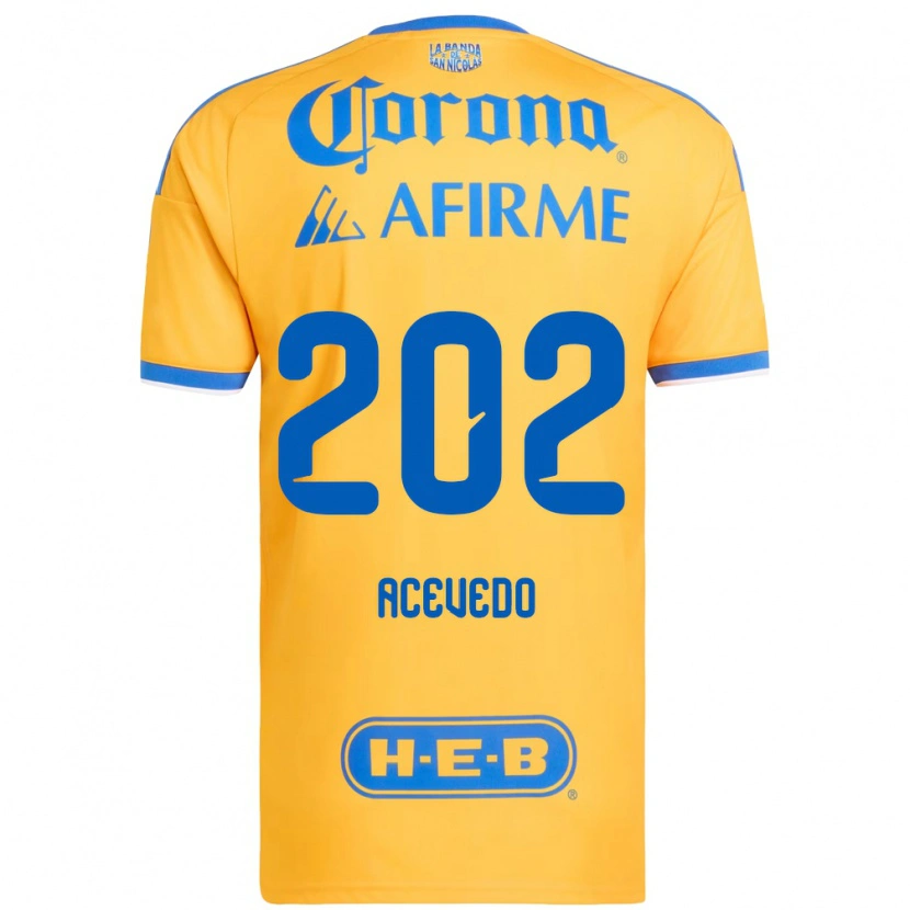 Danxen Barn José Acevedo #202 Gul Blå Hemmatröja Matchtröjor 2026/27 Tröjor T-Tröja