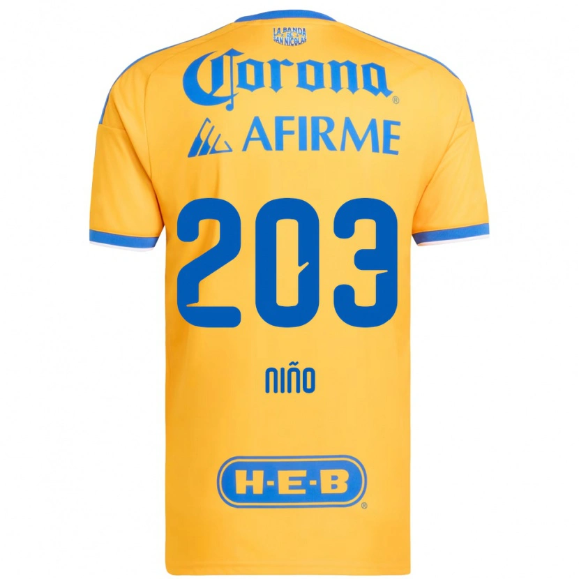 Danxen Barn Fernando Niño #203 Gul Blå Hemmatröja Matchtröjor 2026/27 Tröjor T-Tröja